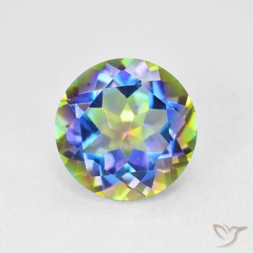 3.52ct طبيعي متعدد الألوان الكوارتز الغامض, دائري, VVS-VS