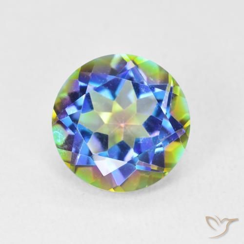 3.56ct طبيعي متعدد الألوان الكوارتز الغامض, دائري, VVS-VS