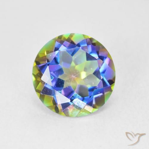 3.51ct طبيعي متعدد الألوان الكوارتز الغامض, دائري, VVS-VS