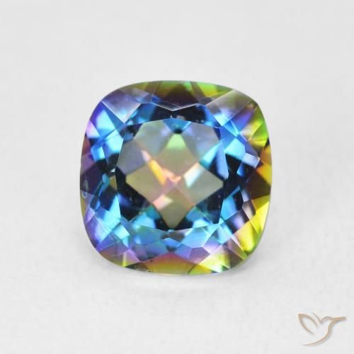 2.08ct طبيعي متعدد الألوان الكوارتز الغامض, وسادة, VVS-VS
