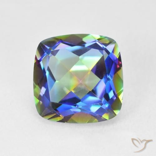6.65ct طبيعي متعدد الألوان الكوارتز الغامض, وسادة, VVS-VS