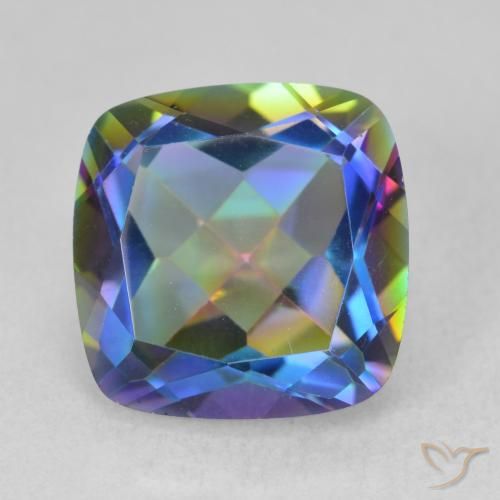 6.70ct طبيعي متعدد الألوان الكوارتز الغامض, وسادة, VVS