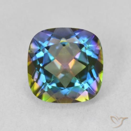 2.05ct طبيعي متعدد الألوان الكوارتز الغامض, وسادة, VVS