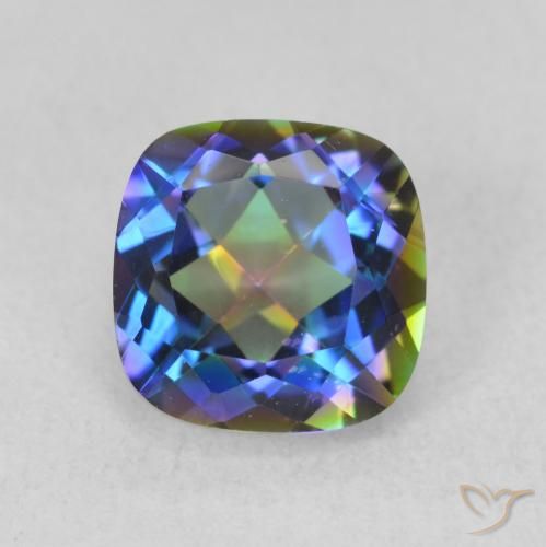 2.13ct طبيعي متعدد الألوان الكوارتز الغامض, وسادة, VVS