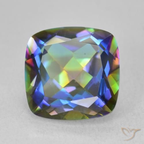 6.55ct طبيعي متعدد الألوان الكوارتز الغامض, وسادة, VVS