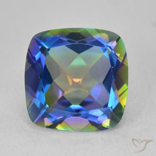 6.70ct طبيعي متعدد الألوان الكوارتز الغامض, وسادة, VVS