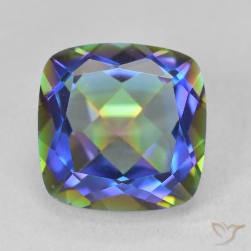 6.71ct طبيعي متعدد الألوان الكوارتز الغامض, وسادة, VVS