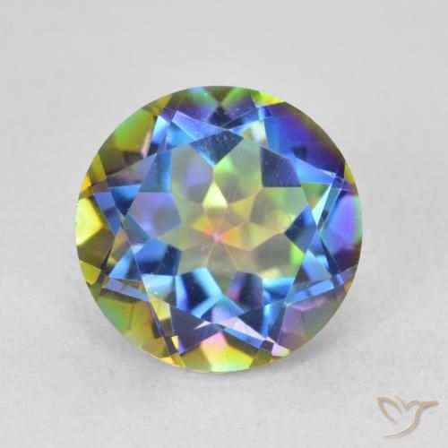 3.62ct طبيعي متعدد الألوان الكوارتز الغامض, دائري, VVS