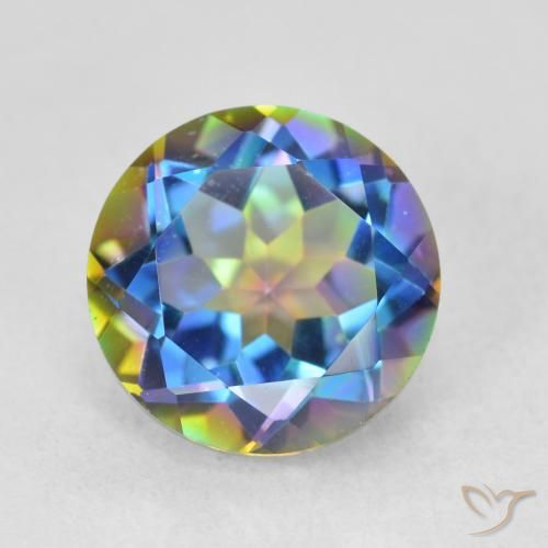 3.65ct طبيعي متعدد الألوان الكوارتز الغامض, دائري, VVS