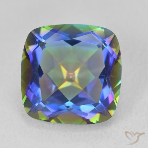 6.73ct طبيعي متعدد الألوان الكوارتز الغامض, وسادة, VVS