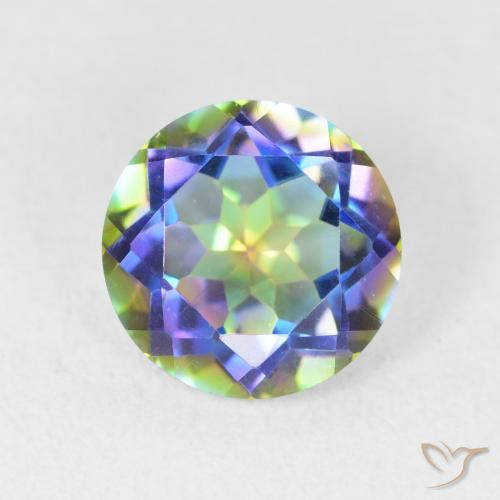 3.30ct طبيعي متعدد الألوان الكوارتز الغامض, دائري, VVS