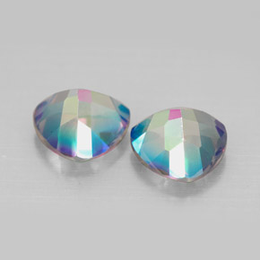 أحجار توباز غامص أعلى قوس قزح طبيعية، مثلثى، VVS-VS، وزنها  قيراط