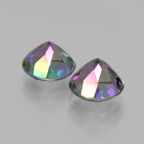 أحجار توباز غامص قوس قزح طبيعية، قصة دائرى، VVS-VS، وزنها  قيراط