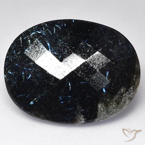 38.94ct طبيعي أسود النوم ميت, بيضوي, غير شفاف