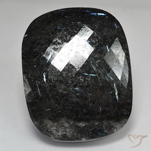 82.01ct طبيعي أسود مع بريق أزرق النوم ميت, وسادة, غير شفاف