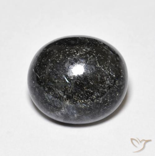 8.16ct طبيعي أسود النوم ميت, بيضوي, غير شفاف