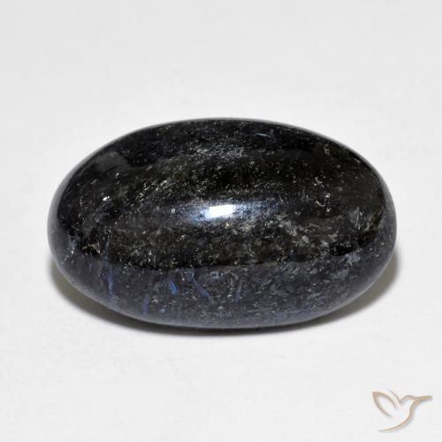 10.77ct طبيعي أسود مع بريق أزرق نوميت, بيضوي, غير شفاف