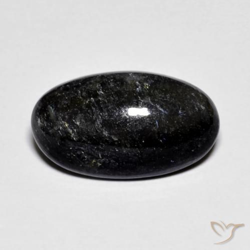 6.63ct طبيعي أسود مع بريق أزرق النوم ميت, بيضوي, غير شفاف