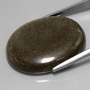 سبج أو أوبسيديان ذهب الشين طبيعي، قصة بيضاوى، 30.57 قيراط، غير شفاف