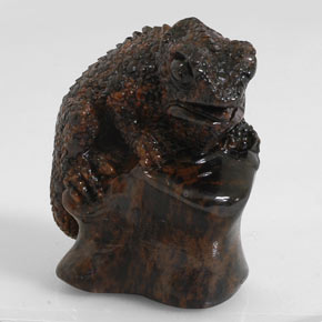 سبج أو أوبسيديان شجرة الماهوغاني طبيعي، شكل خيالي، 168.60 قيراط، غير شفاف