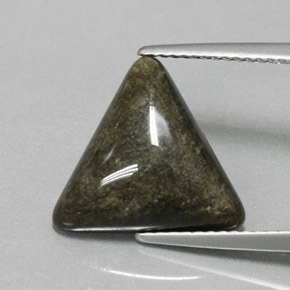 سبج أو أوبسيديان ذهب الشين طبيعي، مثلثى، 4.65 قيراط، غير شفاف