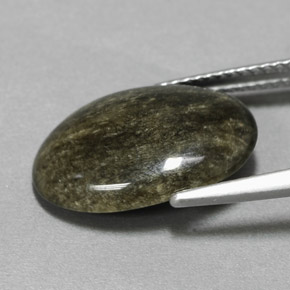 سبج أو أوبسيديان ذهب الشين طبيعي، قصة بيضاوى، 4.72 قيراط، غير شفاف