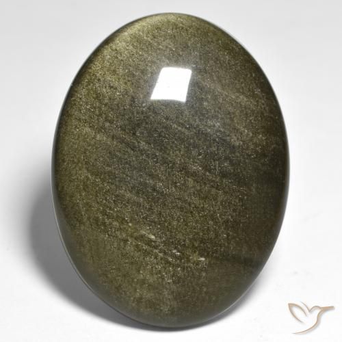 32.49ct طبيعي متعدد الألوان سبج أو أوبسيديان, بيضوي, غير شفاف