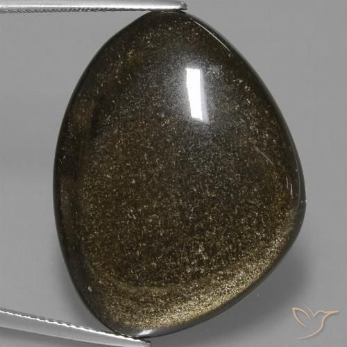 35.75ct طبيعي أسود بنى سبج أو أوبسيديان, فانسى, غير شفاف