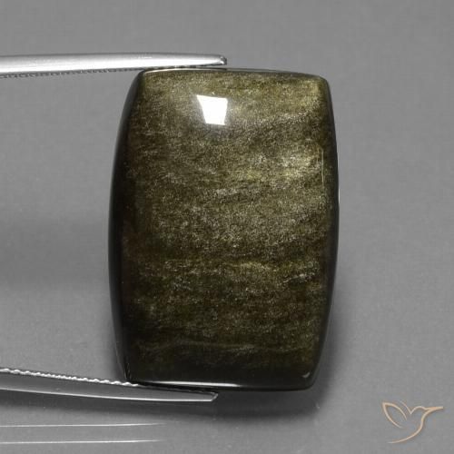 33.08ct طبيعي بنى مسود سبج أو أوبسيديان, فانسى, غير شفاف