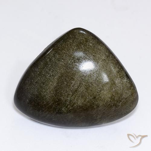 26.72ct طبيعي بنى مسود فاتح سبج أو أوبسيديان, مثلثى, غير شفاف