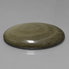 سبج أو أوبسيديان لمعان ذهبى أسود طبيعي، قصة بيضاوى، 71.91 قيراط، غير شفاف