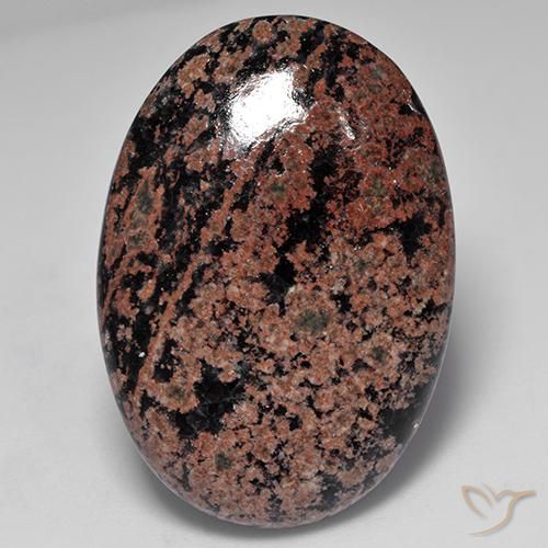 34.04ct طبيعي متعدد الألوان سبج أو أوبسيديان, بيضوي, غير شفاف