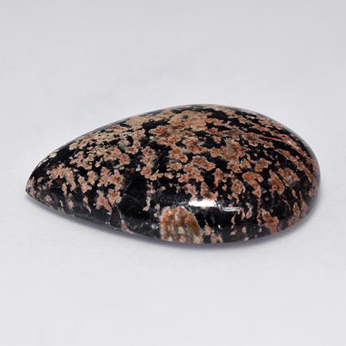 سبج أو أوبسيديان متعدد الألوان طبيعي، شكل الكمثرى، 20.83 قيراط، غير شفاف