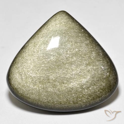 38.72ct طبيعي بنى أسود سبج أو أوبسيديان, شكل الكمثرى, غير شفاف