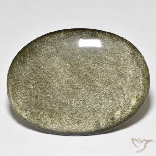 23.80ct طبيعي بنى أسود سبج أو أوبسيديان, بيضوي, غير شفاف