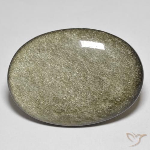 36.33ct طبيعي بنى أسود سبج أو أوبسيديان, بيضوي, غير شفاف
