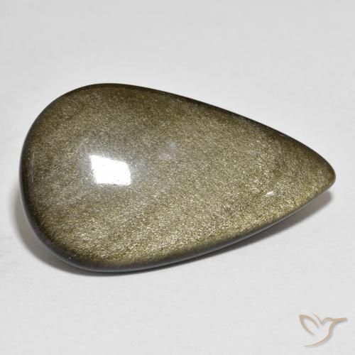 21.31ct طبيعي متعدد الألوان سبج أو أوبسيديان, شكل الكمثرى, غير شفاف