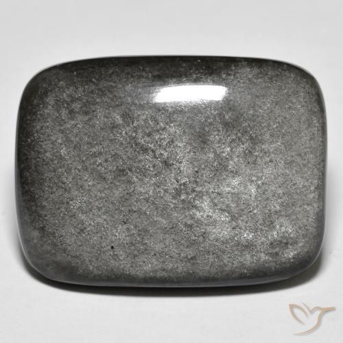 33.22ct طبيعي رمادى فاتح سبج أو أوبسيديان, وسادة, غير شفاف