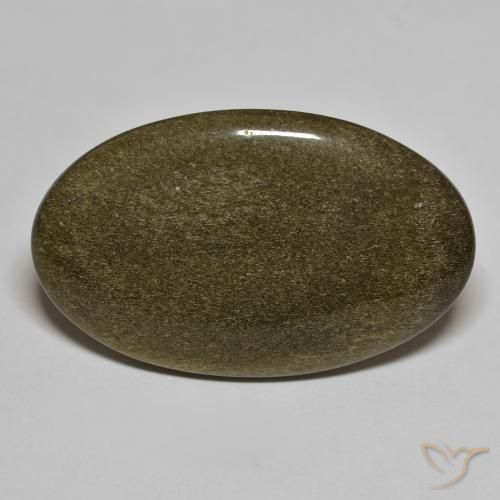 20.97ct طبيعي أسود مع لمعان ذهبي سبج أو أوبسيديان, بيضوي, غير شفاف