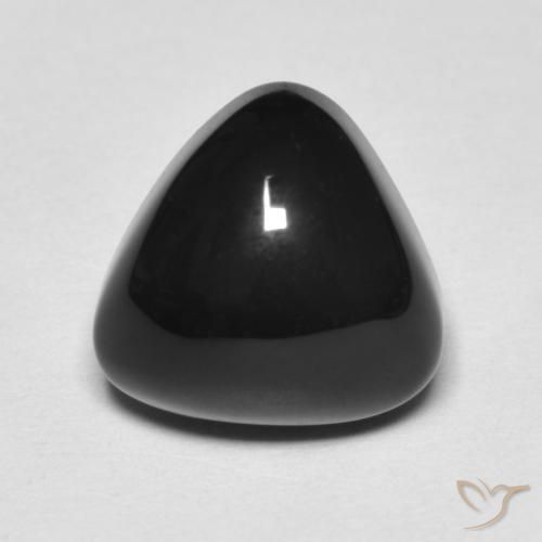 3.35ct طبيعي أسود عقيق يماني, مثلثى, غير شفاف