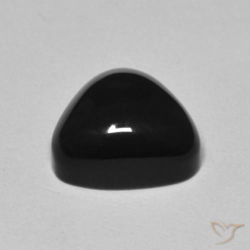 3.35ct طبيعي أسود عقيق يماني, مثلثى, غير شفاف