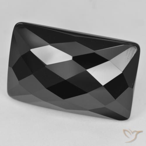 33.59ct طبيعي أسود عقيق يماني, وسادة, غير شفاف