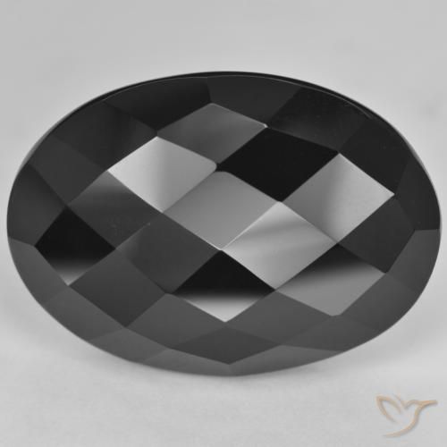33.29ct طبيعي أسود عقيق يماني, بيضوي, غير شفاف