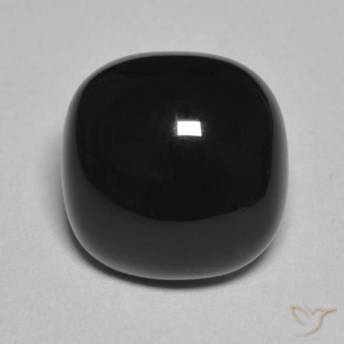 4.74ct طبيعي أسود عقيق يماني, وسادة, غير شفاف