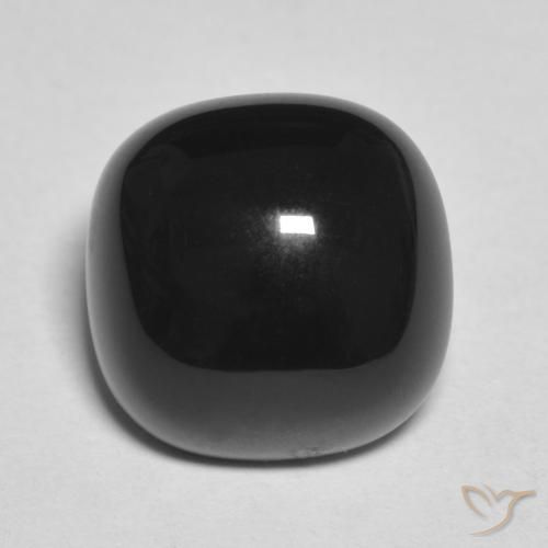 4.71ct طبيعي أسود عقيق يماني, وسادة, غير شفاف