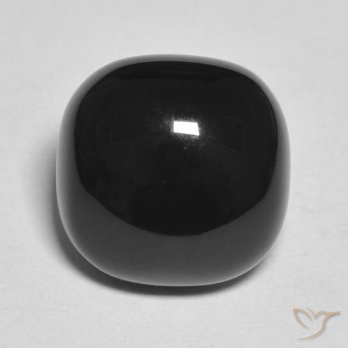 4.83ct طبيعي أسود عقيق يماني, وسادة, غير شفاف