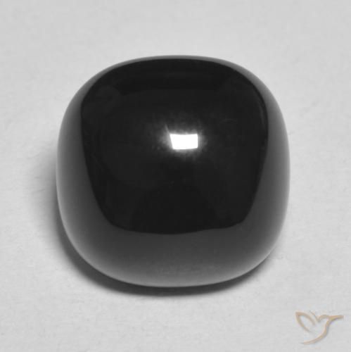 4.71ct طبيعي أسود عقيق يماني, وسادة, غير شفاف