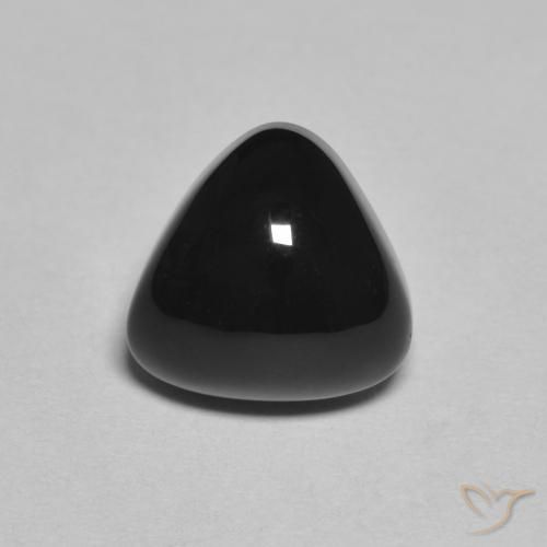 3.19ct طبيعي أسود عقيق يماني, مثلثى, غير شفاف