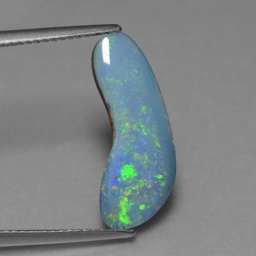 أوبال دوبليت متعدد الألوان طبيعي، شكل خيالي، 3.36 قيراط، غير شفاف