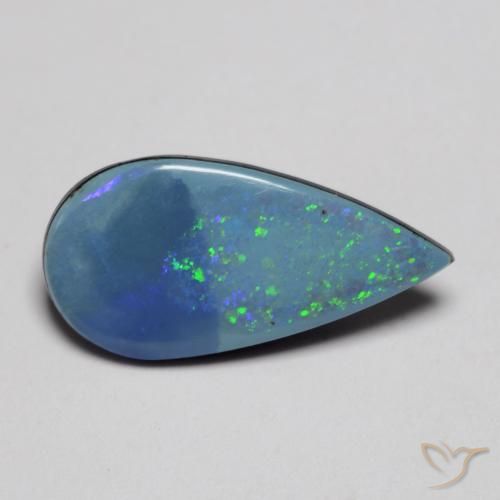 1.85ct طبيعي متعدد الألوان أوبال دوبليت, شكل الكمثرى, غير شفاف